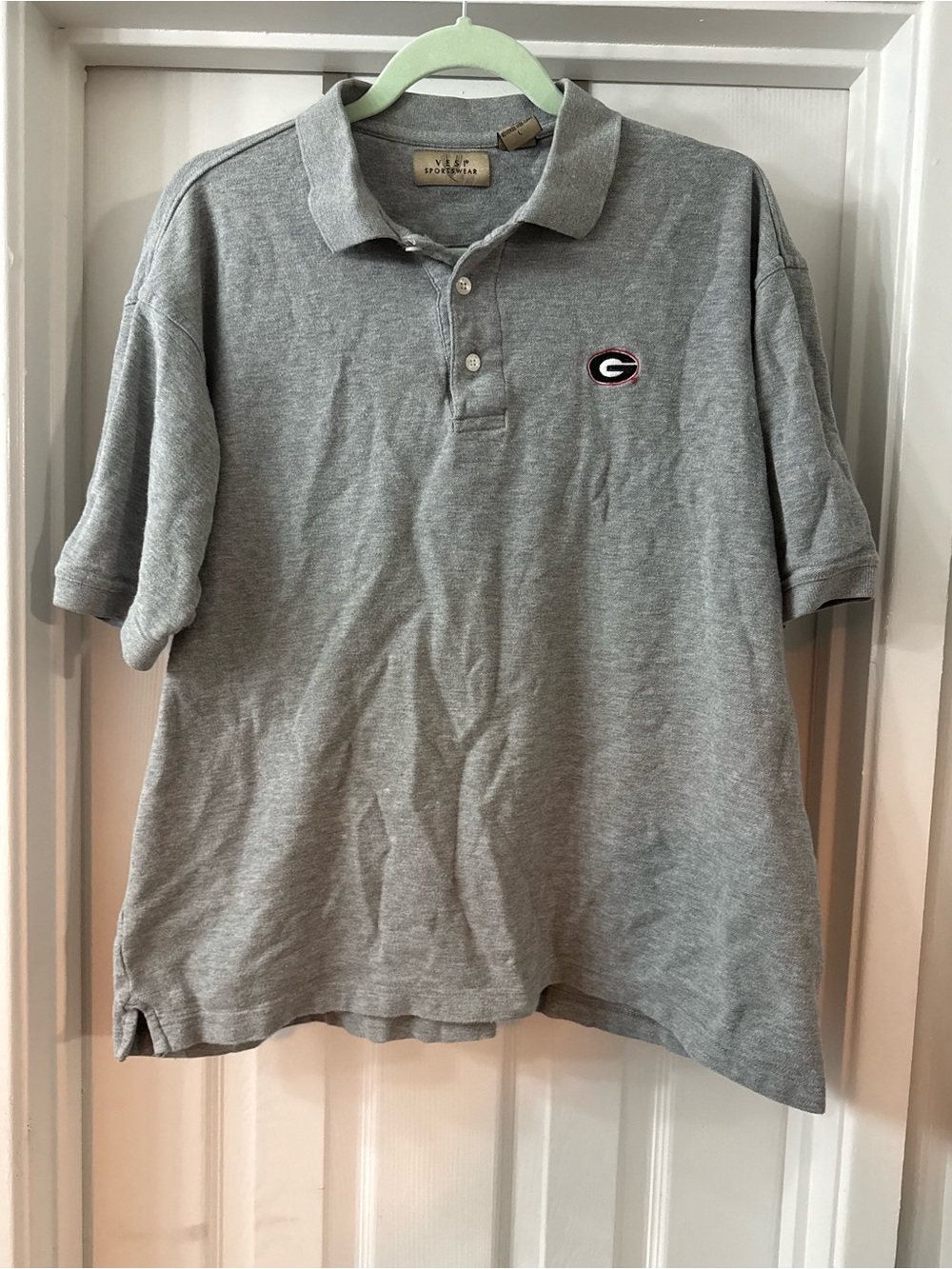 Vintage Gray Georgia Bulldogs Men's Polo Shirt